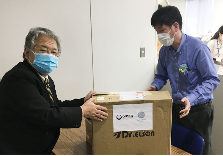 ORBITA & ARISTON donated face masks to Kobe Central Hospital